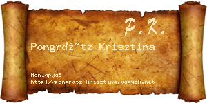 Pongrátz Krisztina névjegykártya