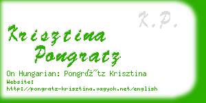 krisztina pongratz business card